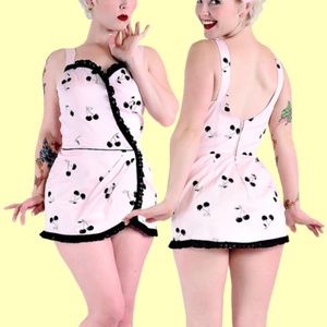Stop Staring Retro Swimsuit Cherries NWT Pinup